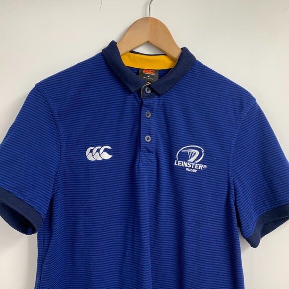 Canterbury Men's Leinster Rugby Union Striped Short Sleeve Polo Shirt‎ Size M - Picture 4 of 13